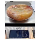 Polished Agate Bowl - Multicolor Banding, Natural Stone Decor