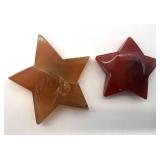 Natural Agate Moon & Star Carvings with Sphere - 4-Piece Set