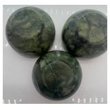 Green Jade Bowls - Set of 3