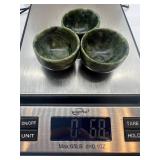 Green Jade Bowls - Set of 3