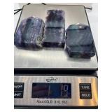 Fluorite Crystal Towers - 3-Piece Set with Purple, Blue & Green Banding