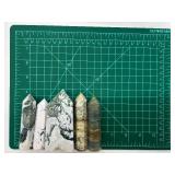 Moss Agate Obelisks (Lot of 6)