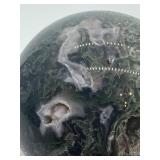 Moss Agate Sphere with Druzy Pocket