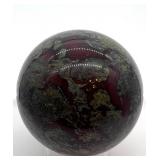 Moss Agate Sphere 2.75 in Diameter - Green & Burgundy - 1 lb 6.7 oz