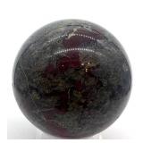 Moss Agate Sphere 2.75 in Diameter - Green & Burgundy - 1 lb 6.7 oz