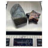 Labradorite Obelisk & Pink Rhodonite Star Sculpture