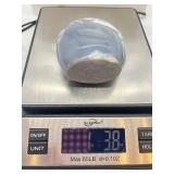 Polished Agate Egg Stone - Blue Gray With White Veining