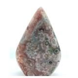 Ocean Jasper Teardrop & Quartz Drusy Cluster