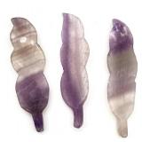 Amethyst Leaves - 3 Pieces Natural Purple Crystal Leaves