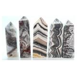 Crazy Lace Agate Obelisk Towers - Polished Natural Stone (Lot of 5)