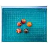 Agate Spheres - 5-Piece Polished Banding Orbs for Display & Collecting