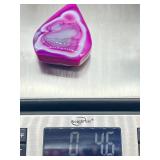 Fuchsia Agate Teardrop & Pink Speckled Bowl - 2-Piece Decorative Stone Set