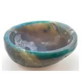 Blue & Purple Agate Obelisks with Teal Swirl Bowl