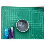 Blue & Purple Agate Obelisks with Teal Swirl Bowl