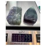Fluorite Teardrop & Rough Cluster Display Specimens - Green Purple Bands