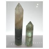 Quartz Crystal Points (2) & Carved Cloud Stones (2)