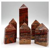 Tiger's Eye Obelisk Towers - 7-Piece Display Set