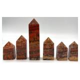 Tiger's Eye Obelisk Towers - 7-Piece Display Set