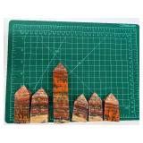 Tiger's Eye Obelisk Towers - 7-Piece Display Set