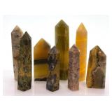 Agate & Jasper Crystal Points - Polished Obelisks, Assorted Colors, 4-7 in tall