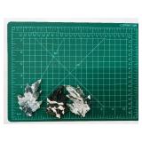 Moss Agate Carved Leaves (Lot of 3)