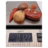 Agate Stones & Red Carved Goddess - Polished, Assorted Colors