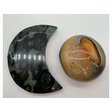 Ocean Jasper Crescent Stone & Polished Stone