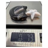 Agate Crescent Plate & White Marble Star Sculpture (2-Piece Set)