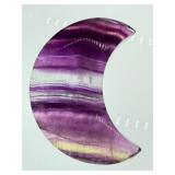 Amethyst Crescent Slice - Natural Purple Banding, 3.5 oz