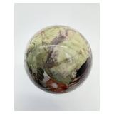 Moss Agate Sphere - Polished Natural Stone Display Ball