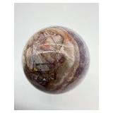 Amethyst Geode Sphere - Polished Purple Crystal Ball
