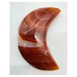 Red Band Agate Crescent Moon & Star Set