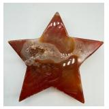 Red Band Agate Crescent Moon & Star Set