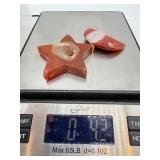 Red Band Agate Crescent Moon & Star Set