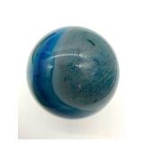 Blue Dyed Agate Sphere on Driftwood Base - 2 Dyed Agate Obelisks