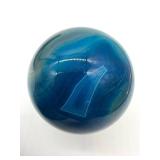 Blue Dyed Agate Sphere on Driftwood Base - 2 Dyed Agate Obelisks