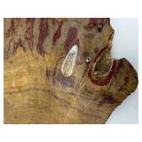 Natural Agate Slab - Purple Banding & Gold Tones, 7 lb on Display Stand