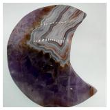 Amethyst Geode Crescent Slice & Display Stone - Natural Purple Amethyst Crystal