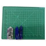 Fluorite & Blueberry Smelt Quartz Tower Points - 3 pcs