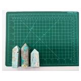 Larimar Obelisk Trio - Polished Blue Pectolite Towers (Lot of 3)