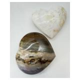 Ocean Jasper Heart Stones - 2 Pcs