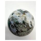 Moss Agate Sphere - Polished Geode Ball - Natural Decorative Stone