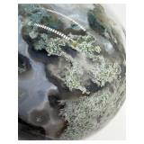 Moss Agate Sphere - Polished Geode Ball - Natural Decorative Stone