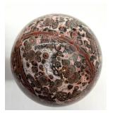 Orbicular Jasper Sphere - Polished Red/Black Pattern