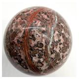 Orbicular Jasper Sphere - Polished Red/Black Pattern