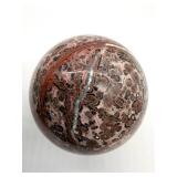 Orbicular Jasper Sphere - Polished Red/Black Pattern