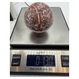 Orbicular Jasper Sphere - Polished Red/Black Pattern