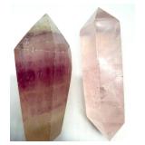 Rose Quartz Points & Quartz Geode - Natural Crystal Specimens