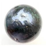 Polished Dendritic Moss Agate Sphere - Blue Gray & Green Inclusions