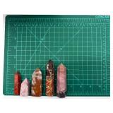 Polished Crystal Obelisks - Pink, Red, Brown & Purple Tones (Lot of 5)